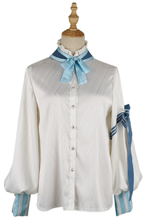 Alice Detective Retro Genuine White Ouji Lolita Blouse