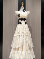 Wedding Lolita French Elegant Big Skirt Cake Long Dress Birthday Princess Apricot Graduation Ceremony