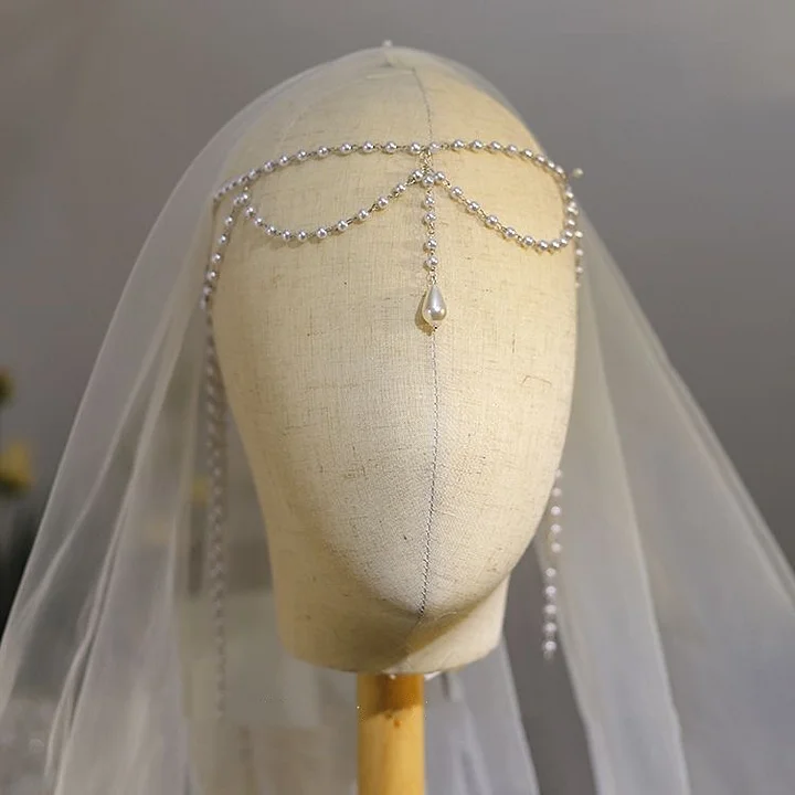 Lolita Hair Accessories French Vintage Satin Gardenia Hairpin Pearl Bridal for Wedding