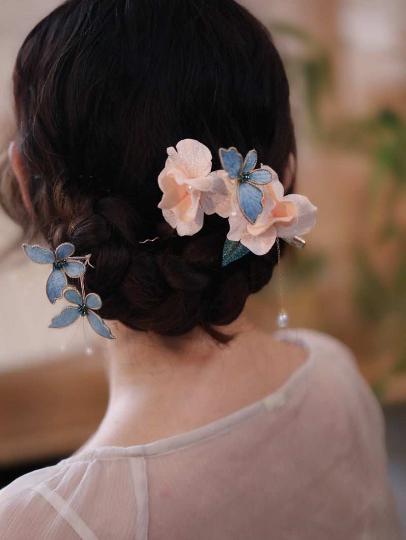 French Long Streamer Bow Lolita Headgear Hairpin Chinese Style