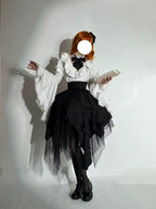 Goth Lolita Academy Skirt Black Butterfly Magic Gothic Halloween Cosplay Lolita Dress