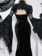 Goth Lolita Black Shawl Suit Cape Jacket Lolita Dress