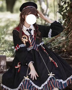 Goth Lolita Witch Dress Black Dark Magic Cosplay Gothic Autumn Halloween Lolita Dress
