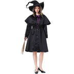 Design Concept：
This black Gothic Lolita witch dress combines a mysterious and elegant aesthetic with playful Halloween charm. The fitted bodice and flared skirt create a flattering silhouette, while the included witch hat adds a classic magical touch. Perfect for Halloween, themed parties, cosplay events, or masquerade gatherings, this ensemble brings a striking witch character to life.