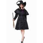 Design Concept：
This black Gothic Lolita witch dress combines a mysterious and elegant aesthetic with playful Halloween charm. The fitted bodice and flared skirt create a flattering silhouette, while the included witch hat adds a classic magical touch. Perfect for Halloween, themed parties, cosplay events, or masquerade gatherings, this ensemble brings a striking witch character to life.