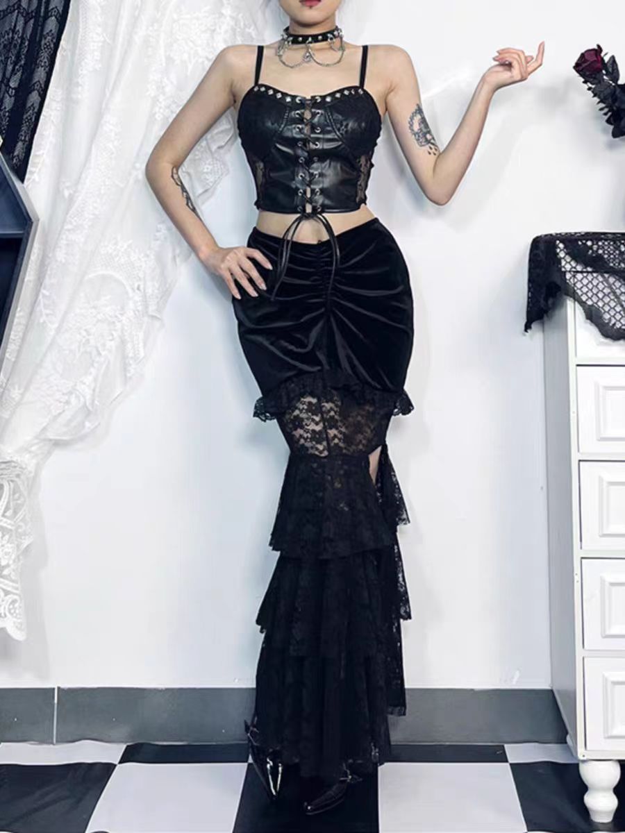 Gothic Lolita Inner Suit Black Pants Skirt Shorts Black