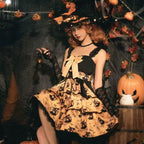 Gothic Lolita JSK Dress Black Bowknot Straps Cosplay Spring Autumn Lolita Outfit