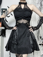 Gothic Lolita Black Dress Stitching Skirt Lolita Dress