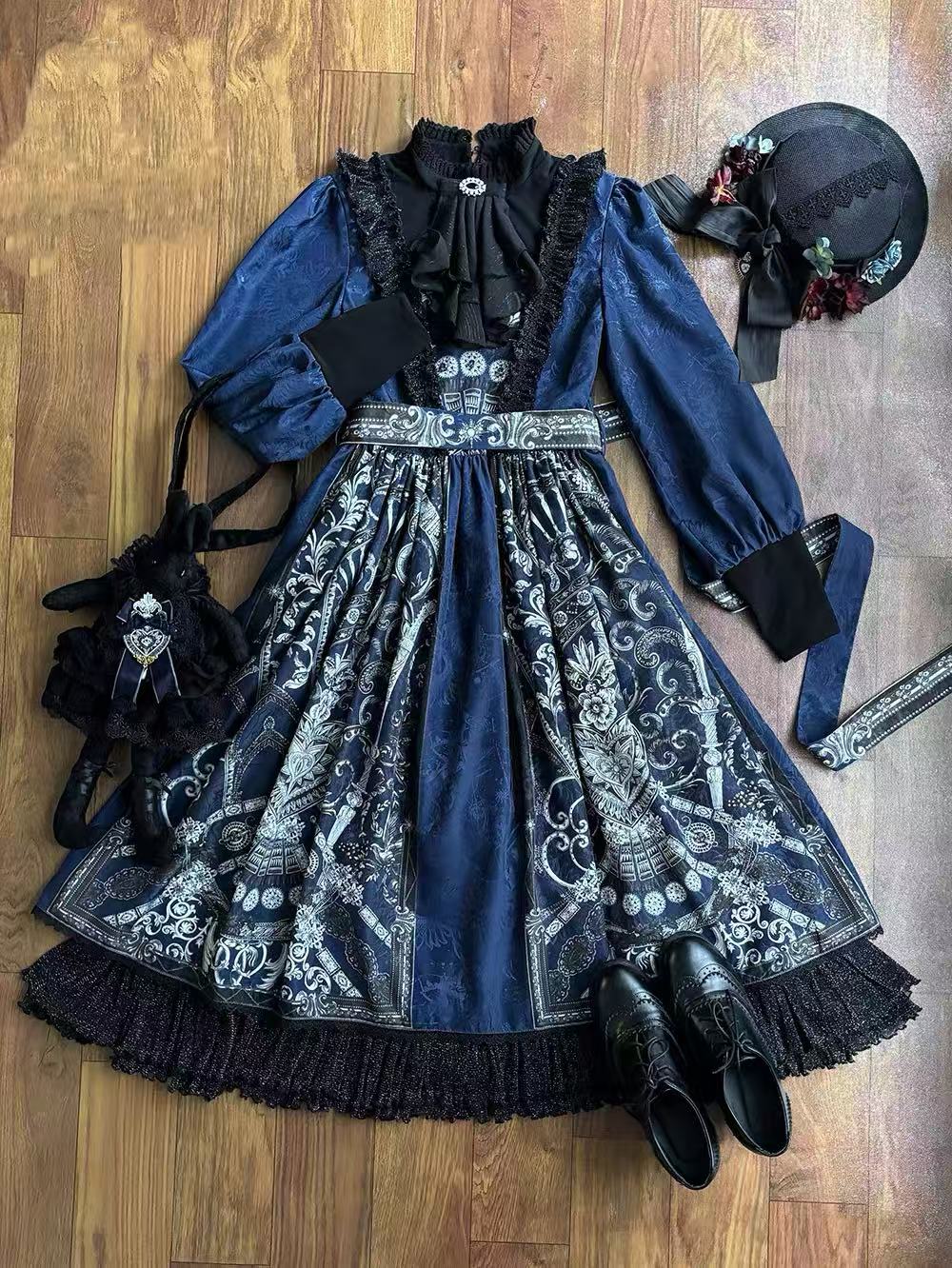 Design Concept:&nbsp;

This Gothic Lolita OP dress showcases an elegant and gorgeous style with refined details and long sleeves, perfect for a graceful and classic look. Available in three colors—blue, red, and green—the dress allows versatile choices to suit different moods and occasions. Its timeless Gothic Lolita charm makes it a beautiful option for daily wear, tea parties, or themed gatherings.