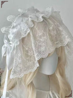 Gothic Lolita Lace Hair Accessory Halloween Dark Headband Nun Style Veil