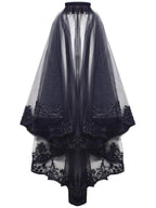 Design Concept:
This Gothic Lolita veil embodies a mysterious dark elegance with a punk-inspired twist. Crafted in deep black, the long nun-style veil flows gracefully, creating a dramatic silhouette that enhances Gothic, Punk, and Lolita aesthetics. Perfect for Halloween, cosplay, or themed photoshoots, this versatile accessory adds a hauntingly beautiful touch to any outfit, making it an essential piece for those who love bold and striking fashion statements.