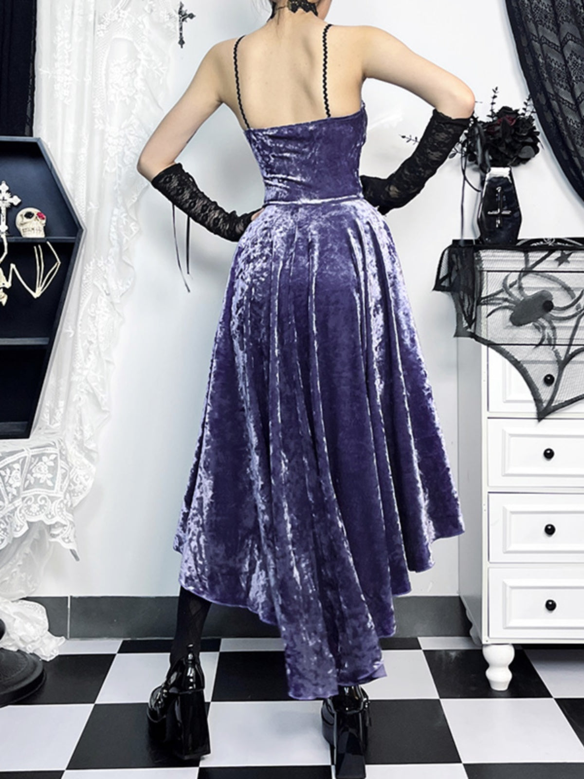 Gothic Lolita Purple Suit Shawl Dress Skirt JSK