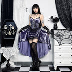 Gothic Lolita Purple Suit Shawl Dress Skirt JSK