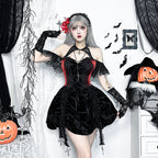 Gothic Red and Black Dress Lolita Puffy Short Lolita Skirt