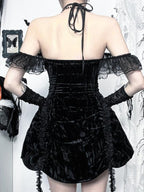 Gothic Red and Black Dress Lolita Puffy Short Lolita Skirt