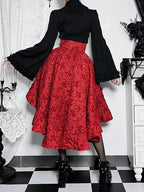 Gothic Skirt Lolita Red Dress and Black Retro Tutu Lolita