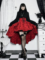 Gothic Skirt Lolita Red Dress and Black Retro Tutu Lolita