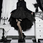 Gothic Skirt Lolita Red Dress and Black Retro Tutu Lolita
