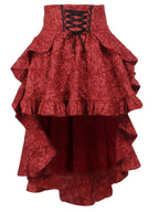 Gothic Skirt Lolita Red Dress and Black Retro Tutu Lolita