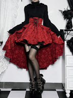 Gothic Skirt Lolita Red Dress and Black Retro Tutu Lolita