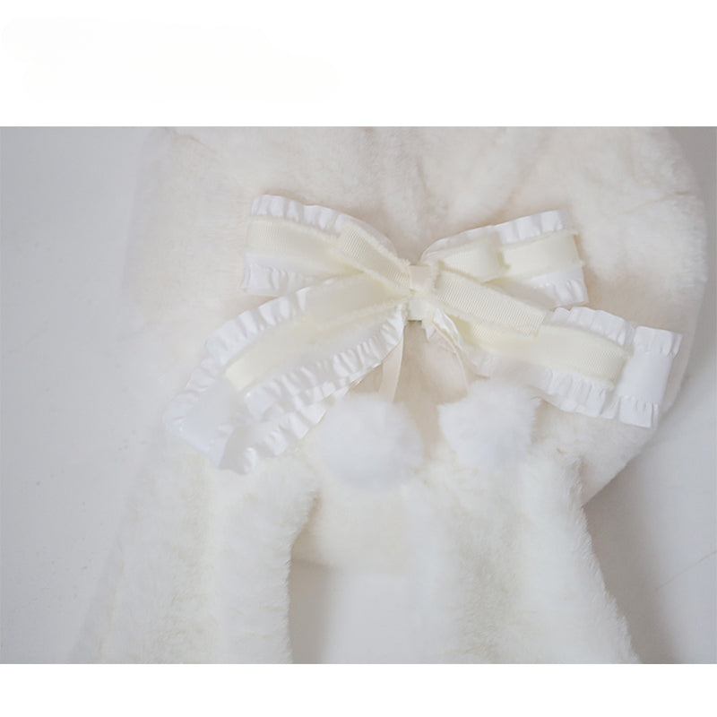 Handmade Small Plush Rabbit Ear Bow JK Spring and Summer New Item