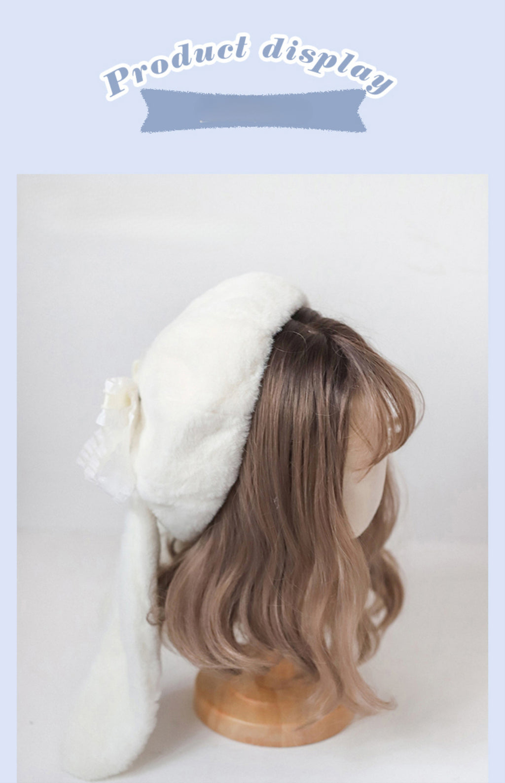 Handmade Small Plush Rabbit Ear Bow JK Spring and Summer New Item