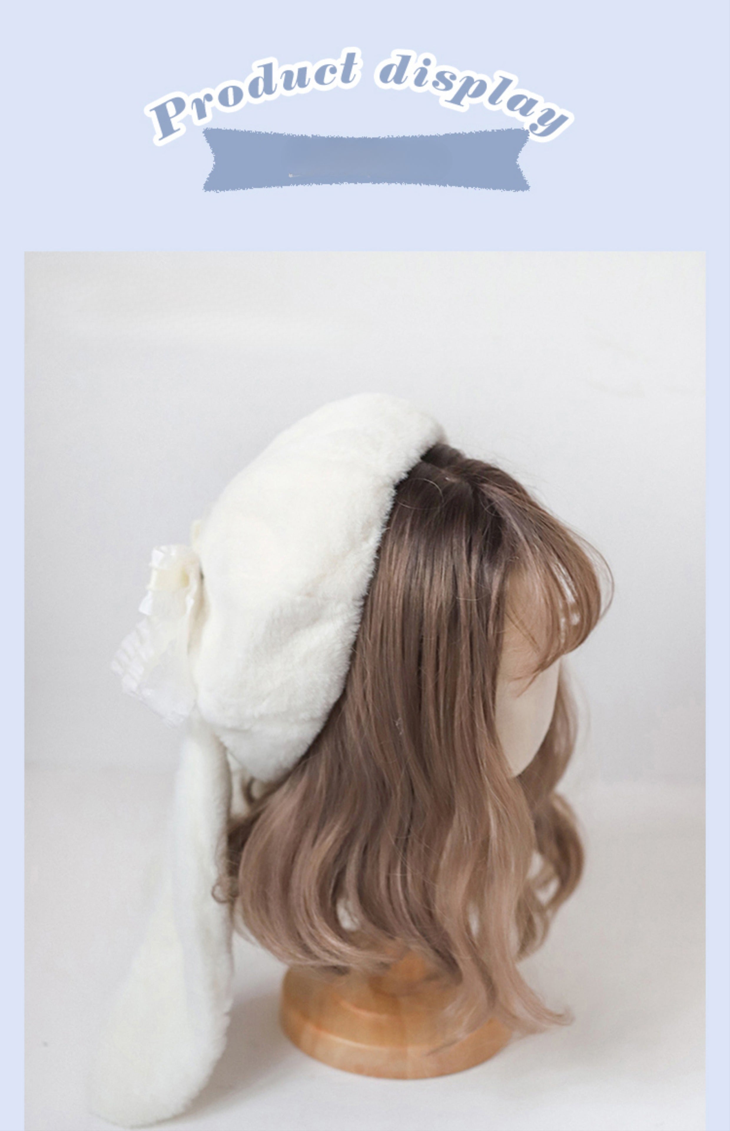Handmade Small Plush Rabbit Ear Bow JK Spring and Summer New Item