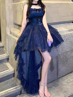 Hime Lolita Blue Starry Night Princess  Slip Dresses Party Ball Gown Prom Dresses