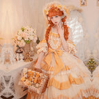Hime Lolita Lolita Idyllic Vintage Girl Dress Daily Short Sleeve Op Dress Lolita Voyage One Piece Dress