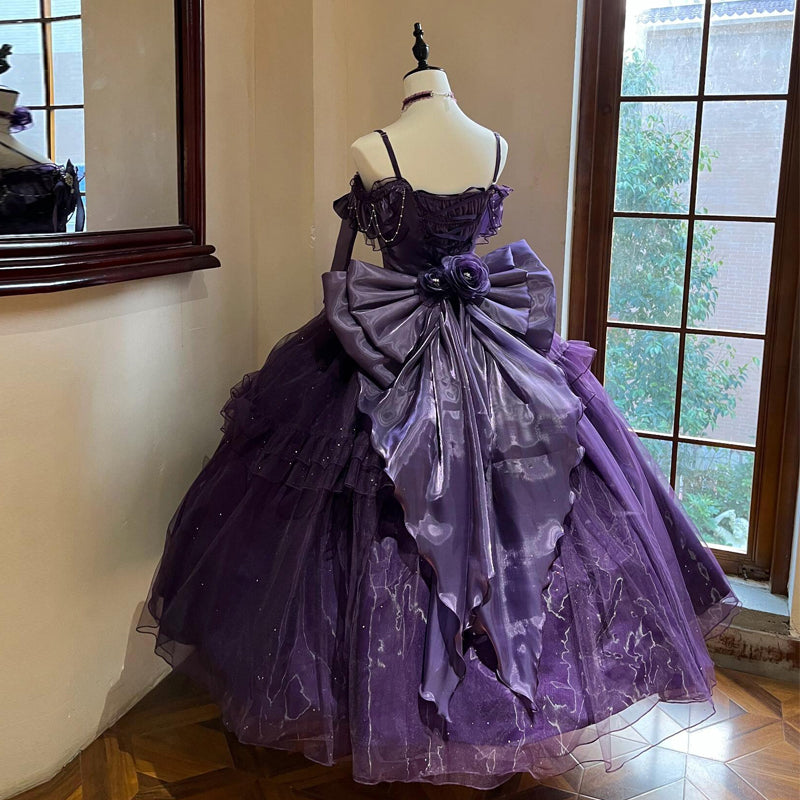 [Pre]Hime Lolita Purple Gradient Ball Gown Lolita Dress with Organza Layers