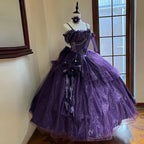 [Pre]Hime Lolita Purple Gradient Ball Gown Lolita Dress with Organza Layers