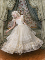Hime Lolita Tea Party Fashion Cream Coloring Ki Lolita Dress One Piece Dress
