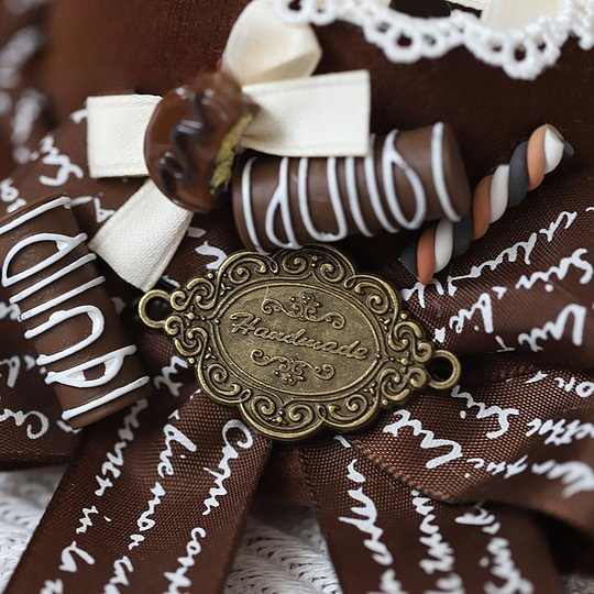 Lolita Accessories Brown Brown Hat Lolita Hairpin Hand-woven Headwear and Accessories