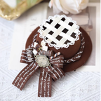 Lolita Accessories Brown Brown Hat Lolita Hairpin Hand-woven Headwear and Accessories
