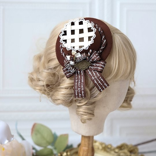 Lolita Accessories Brown Brown Hat Lolita Hairpin Hand-woven Headwear and Accessories