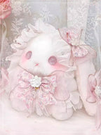 Lolita Bag Blush Bunny Ear Bow Lace Sweetheart Mini Backpack