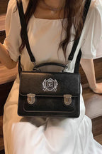 Design Concept:

This charming Lolita messenger bag blends playful Japanese school style with sweet, feminine details. Featuring a printed design and a classic messenger silhouette, it adds a stylish touch to any Lolita or casual outfit. Available in two sizes—large and small—the bag accommodates different carrying needs, while the sturdy handle ensures comfortable use. Choose from two versatile colors, black and brown, to match a variety of looks. Perfect for daily outings, school-inspired Lolita coordinat