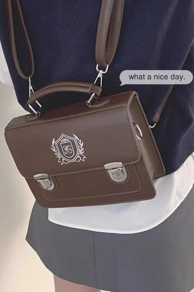 Design Concept:

This charming Lolita messenger bag blends playful Japanese school style with sweet, feminine details. Featuring a printed design and a classic messenger silhouette, it adds a stylish touch to any Lolita or casual outfit. Available in two sizes—large and small—the bag accommodates different carrying needs, while the sturdy handle ensures comfortable use. Choose from two versatile colors, black and brown, to match a variety of looks. Perfect for daily outings, school-inspired Lolita coordinat