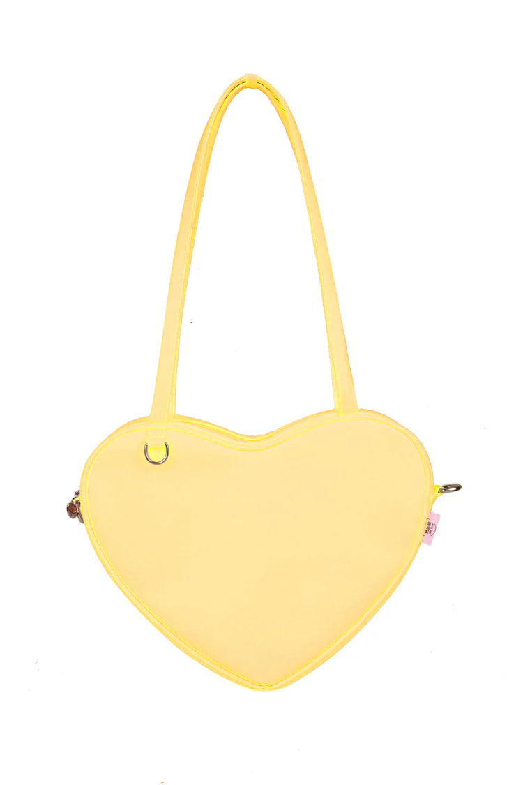 Design Concept:

This charming Lolita crossbody bag combines simplicity with sweet, playful charm. Crafted with a solid color design and a cute heart accent, it adds a touch of feminine elegance to any outfit. The compact size makes it perfect for carrying essentials, while the adjustable strap ensures comfortable wear. Available in four delightful colors—blue, white, pink, and yellow—this bag complements a variety of Lolita styles, making it ideal for daily wear, tea parties, or casual outings.