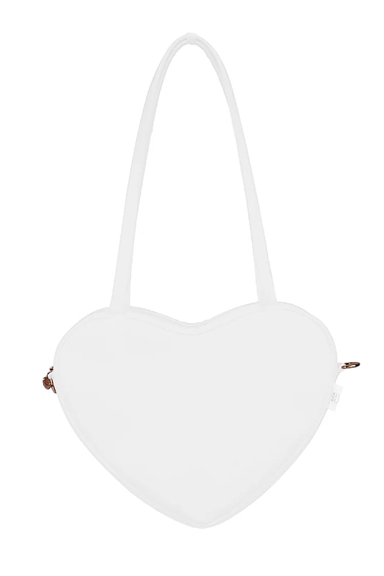 Design Concept:

This charming Lolita crossbody bag combines simplicity with sweet, playful charm. Crafted with a solid color design and a cute heart accent, it adds a touch of feminine elegance to any outfit. The compact size makes it perfect for carrying essentials, while the adjustable strap ensures comfortable wear. Available in four delightful colors—blue, white, pink, and yellow—this bag complements a variety of Lolita styles, making it ideal for daily wear, tea parties, or casual outings.