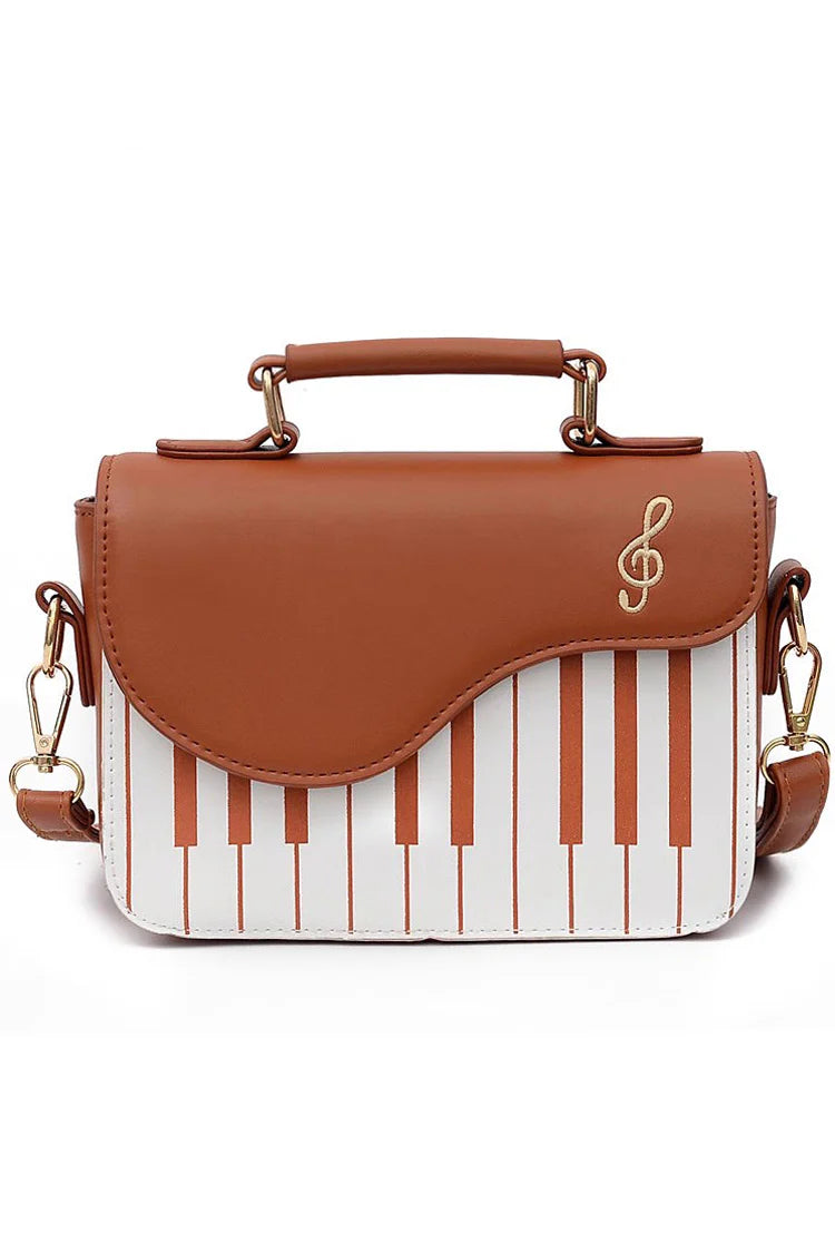 Design Concept:

This delightful Lolita crossbody bag combines musical charm with classic sweet style. Crafted with delicate piano note embroidery, it adds a whimsical and elegant touch to any outfit. The compact design makes it perfect for carrying essentials, while the adjustable strap ensures comfortable wear. Available in three versatile colors—black, pink, and brown—this bag complements a variety of Lolita coordinates, making it ideal for daily outings, music-themed events, or tea parties.