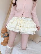Lolita Bloomers Cream Pink Black White Cotton Anti-Peek Petticoat Short Underskirt for JK Uniform