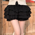 Lolita Bloomers Cream Pink Black White Cotton Anti-Peek Petticoat Short Underskirt for JK Uniform