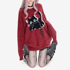 Design Concept:
This Dark Red Lolita blouse features a soft faux mink fabric that offers a cozy, plush texture while maintaining a lightweight feel. The round neck and relaxed fit create an effortlessly cute and slightly oversized silhouette, perfect for layering or wearing on its own. Inspired by Y2K and young-girl aesthetics, it brings a playful yet fashionable touch to your outfit. Ideal for daily wear across all seasons, this versatile sweater effortlessly complements skirts, pants, and layered Lolita e