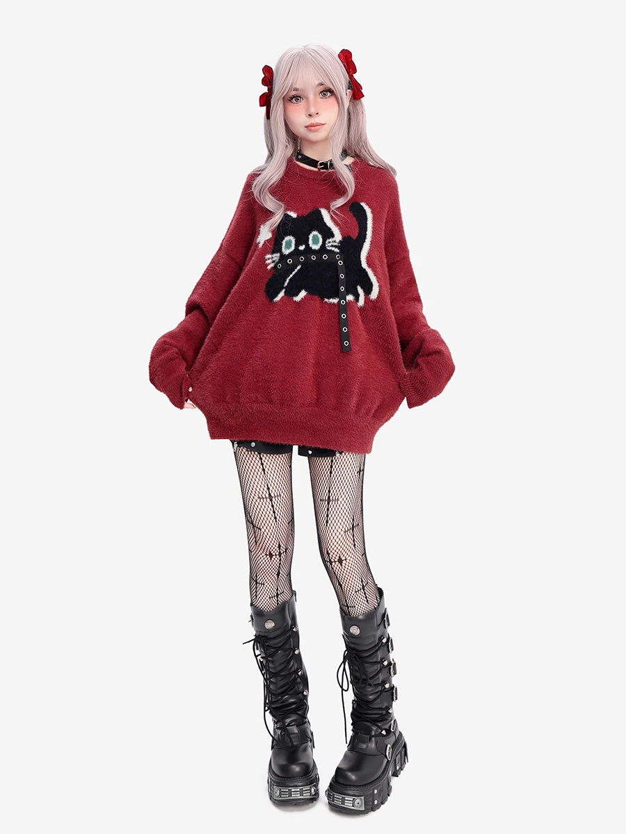 Design Concept:
This Dark Red Lolita blouse features a soft faux mink fabric that offers a cozy, plush texture while maintaining a lightweight feel. The round neck and relaxed fit create an effortlessly cute and slightly oversized silhouette, perfect for layering or wearing on its own. Inspired by Y2K and young-girl aesthetics, it brings a playful yet fashionable touch to your outfit. Ideal for daily wear across all seasons, this versatile sweater effortlessly complements skirts, pants, and layered Lolita e
