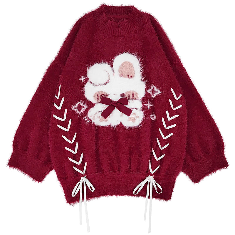 Design Concept:
This Lolita blouse is crafted from thick plush wool, offering both warmth and a cozy texture perfect for chilly seasons. The longline silhouette features elegant tie details that accentuate the waist while maintaining a soft, comfortable fit. Ideal for winter holidays, festive gatherings, or casual Lolita styling, this sweater blends practical warmth with whimsical Lolita charm.