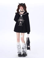 Lolita Blouses Pink Star Embroidered Sailor Collar Loose Fit Spring Summer Casual Sweatshirt