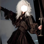 Design Concept:

This Lolita blouse features dramatic bat sleeves with a Gothic medieval charm, blending elegance and boldness in one piece. Available in red, white, apricot, black, and silver, it offers versatile styling for different moods and occasions. The soft yet structured fabric ensures comfort while maintaining a vintage silhouette, perfect for pairing with Lolita skirts, shorts, or layered coordinates. Whether for daily wear, themed gatherings, or cosplay events, this blouse adds a striking statem