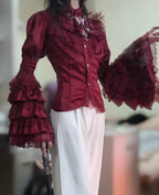 Design Concept:
Step into vintage-inspired gothic elegance with these Lolita Shorts in wine red, white, and black. Designed in a Gothic Punk prince style, they feature a refined high-waist cut and subtle tailoring that pairs effortlessly with Lolita blouses or coats. The unique design captures a blend of medieval charm and modern alternative fashion, making them ideal for tea parties, cosplay events, or casual streetwear styling. Both stylish and versatile, these shorts bring a statement look to any Lolita 