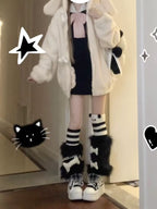 Lolita Coat Cardigan Lamb Fleece Cute Cozy Autumn Winter Subculture Outfit